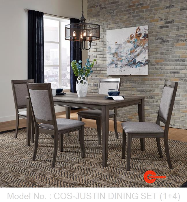 COS-JUSTIN DINING SET (1+4)